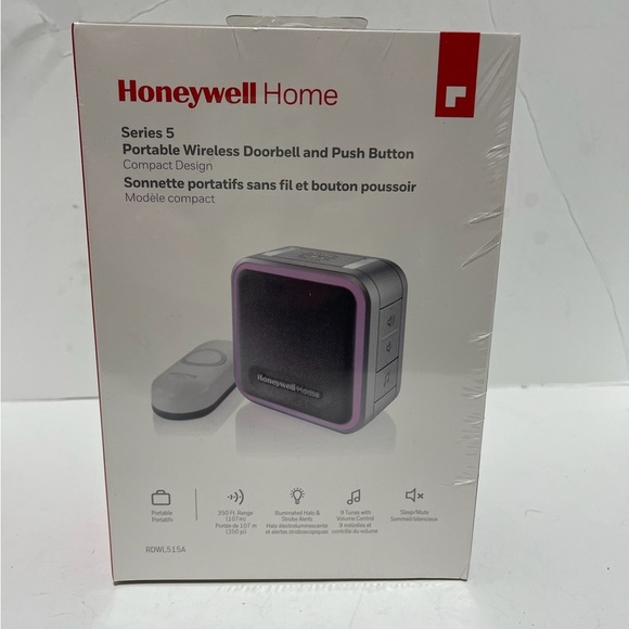 Honeywell Other - Honeywell Home Series 5 Wireless Doorbell - Black and White